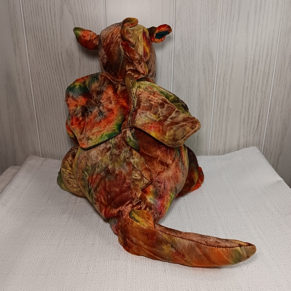 1992 Ensemble Chosun tie dye plush dragon Makes a high-pitched squeaking sound - Picture 4 of 9